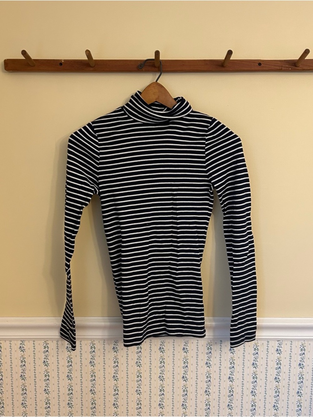 J. Crew Striped Turtleneck Long Sleeve Top